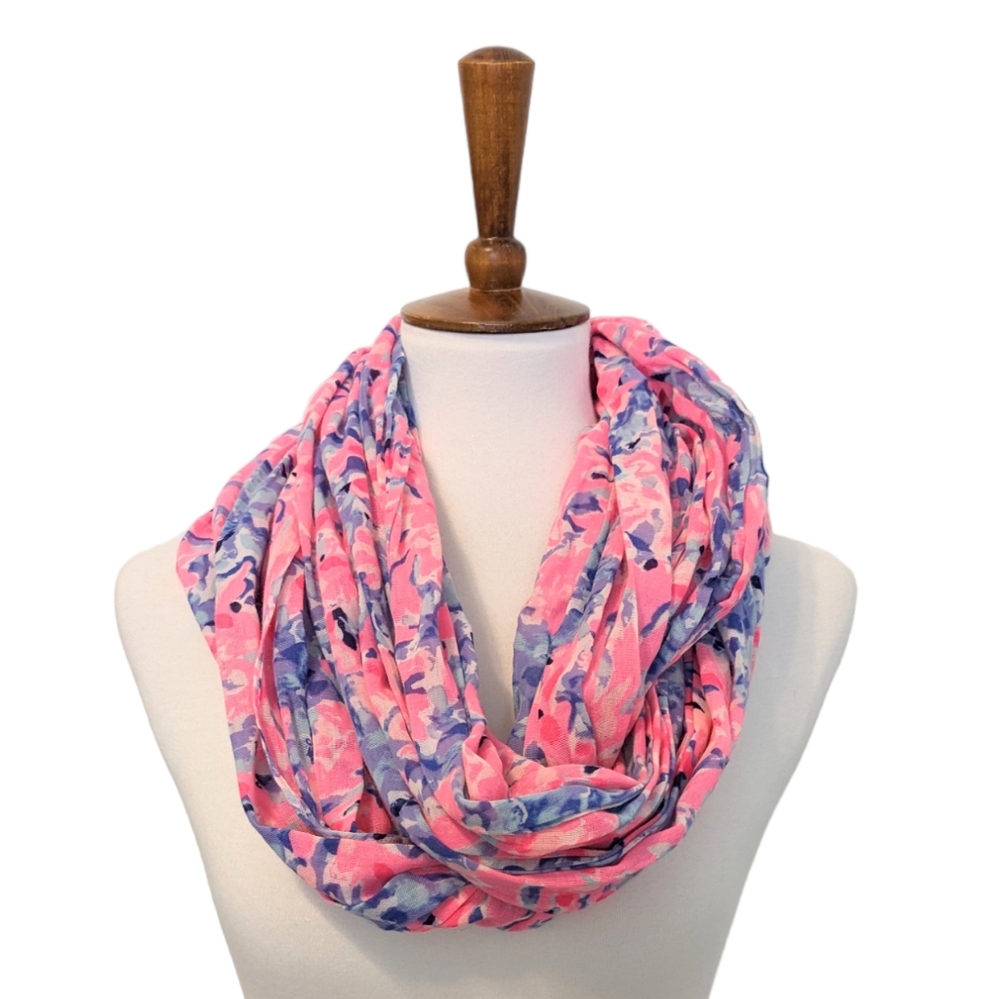 Lilly Pulitzer Riley Loop Infinity Scarf Coco Coral Crab